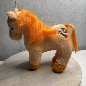 VINTAGE Stuffed Pony 90’s Peach